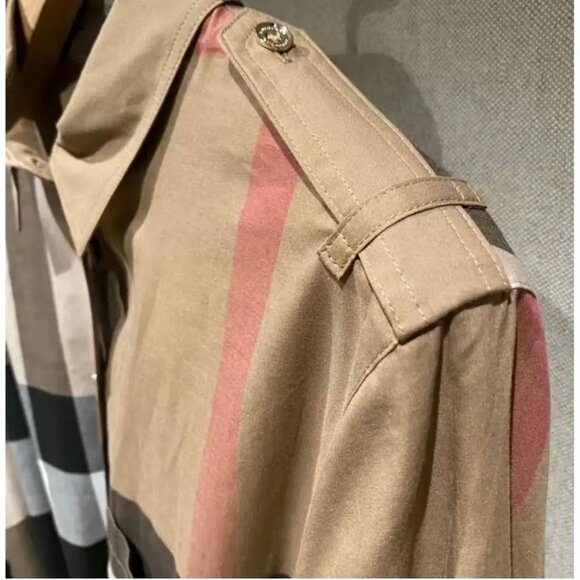 Burberry Tan and Brown Plaid Mini Dress - Picture 5 of 13